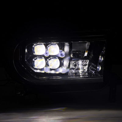 AlphaRex 07-13 Toyota Tundra NOVA LED Proj Headlights Alpha-Black w/Activ Light/Seq Signal/DRL-Headlights-Deviate Dezigns (DV8DZ9)