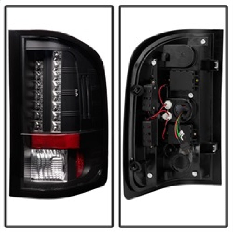 Spyder Chevy Silverado 07-13 LED Tail Lights Blk ALT-YD-CS07-LED-BK-Tail Lights-Deviate Dezigns (DV8DZ9)