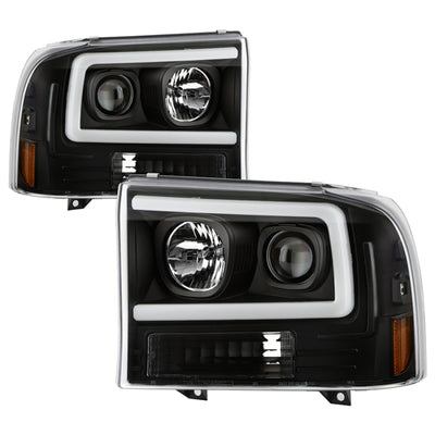 Spyder Ford F-250 99-04/Excursion 00-04 1 Piece LED Headlights - Black PRO-YD-FF25099V2PL-BK-Headlights-Deviate Dezigns (DV8DZ9)