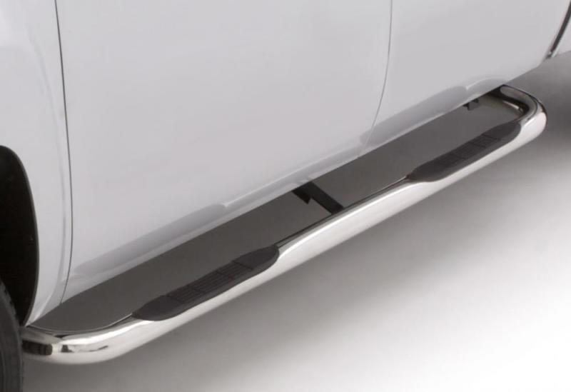 Lund 99-13 Chevy Silverado 1500 Ext. Cab (Body Mount) 3in. Round Bent SS Nerf Bars - Polished-Nerf Bars-Deviate Dezigns (DV8DZ9)