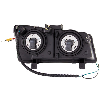 ANZO 2003-2006 Chevrolet Silverado 1500 Projector Headlights w/ U-Bar Black-Headlights-Deviate Dezigns (DV8DZ9)