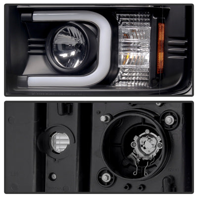 Spyder Chevy Silverado 2014-16 2500 HD Projector Headlights Light Bar DRL Blk PRO-YD-CSHD14-LBDRL-BK-Headlights-Deviate Dezigns (DV8DZ9)