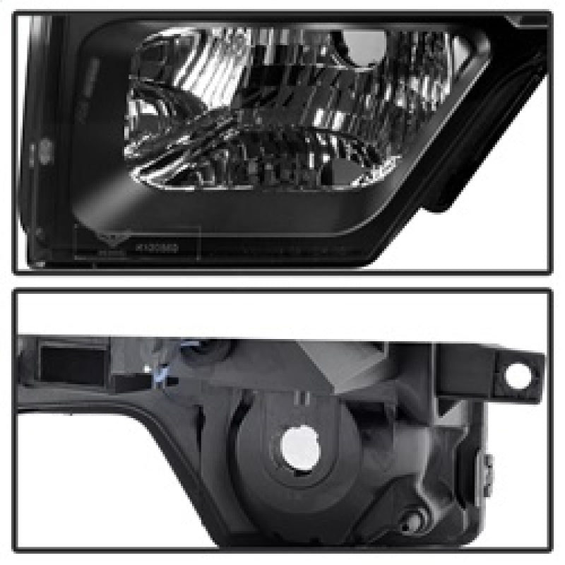 Xtune Ford F150 09-14 Projector Headlights Halogen Model Only LED Halo Black PRO-JH-FF15009-CFB-BK-Headlights-Deviate Dezigns (DV8DZ9)