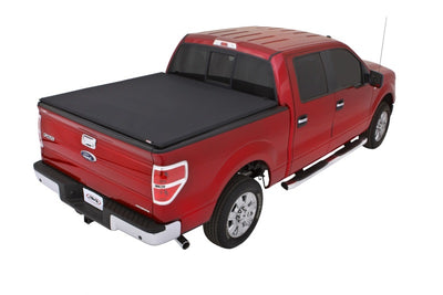 Lund 04-14 Ford F-150 (5.5ft. Bed) Genesis Elite Tri-Fold Tonneau Cover - Black-Tonneau Covers - Soft Fold-Deviate Dezigns (DV8DZ9)