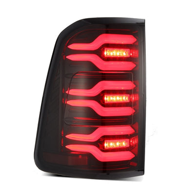 AlphaRex 19-21 Dodge Ram 1500 Luxx-Series LED Tail Lights Black/Red w/Activ Light/Seq Signal-Tail Lights-Deviate Dezigns (DV8DZ9)