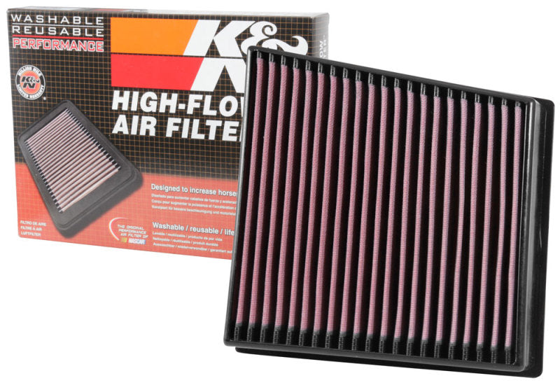 K&N 2017 Chevrolet Silverado 2500HD V8-6.6L DSL Replacement Drop In Air Filter-Air Filters - Drop In-Deviate Dezigns (DV8DZ9)