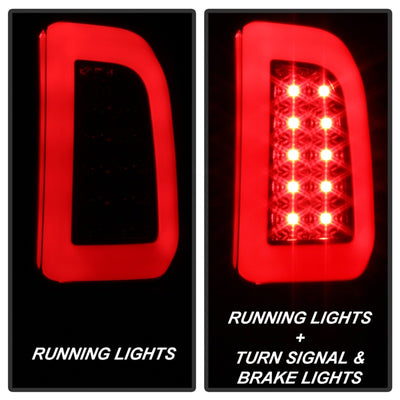 Spyder 97-03 Ford F150 Stylsd. F250 V3 Lght Bar LED Tail Lights - Blk Smk ALT-YD-FF15097V3-LBLED-BSM-Tail Lights-Deviate Dezigns (DV8DZ9)