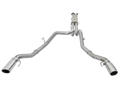 aFe MACHForce XP Exhaust Cat-Back SS-409 2017 Ford F-150 Raptor V6-3.5L (tt) w/ Polished Tips-Catback-Deviate Dezigns (DV8DZ9)