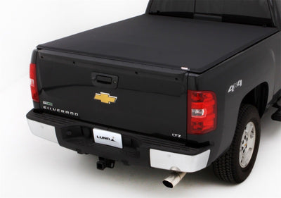 Lund 99-07 Chevy Silverado 1500 (6.5ft. Bed) Genesis Elite Tri-Fold Tonneau Cover - Black-Tonneau Covers - Soft Fold-Deviate Dezigns (DV8DZ9)