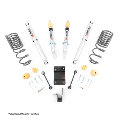 Belltech - Front And Rear Complete Kit W/ Street Performance Shocks | 09-13 Ford F150 Reg Cab 2WD Short Bed | +1" to -3" F / 5.5" R Drop-Lowering Kits-Deviate Dezigns (DV8DZ9)