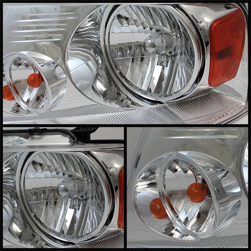 Xtune Ford F150 04-08 Amber Crystal Headlights Chrome HD-JH-FF15004-AM-C-Headlights-Deviate Dezigns (DV8DZ9)