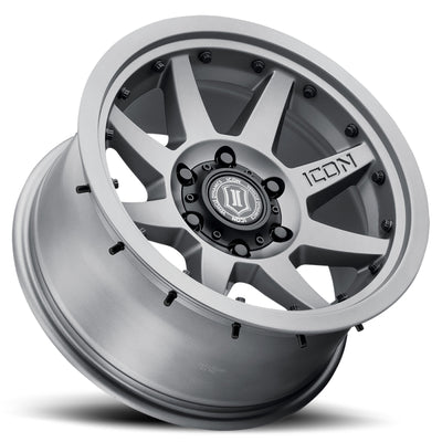 ICON Rebound Pro 17x8.5 6x135 6mm Offset 5in BS 87.1mm Bore Titanium Wheel-Wheels - Cast-Deviate Dezigns (DV8DZ9)