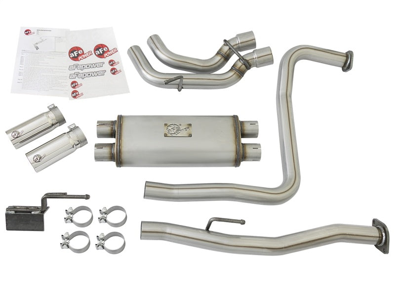 aFe Rebel Series 3in SS Cat-Back Exhaust System w/ Polished Tip 04-15 Nissan Titan V8 5.6L-Catback-Deviate Dezigns (DV8DZ9)