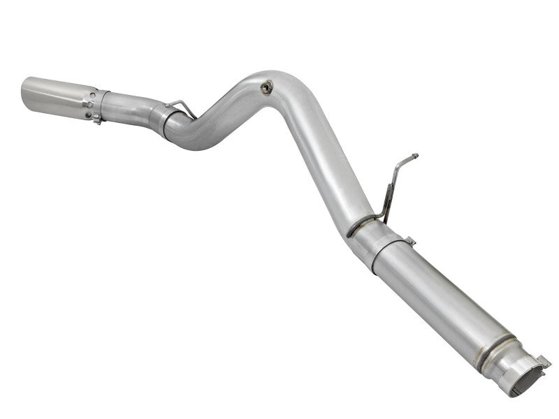 aFe Atlas Exhaust 5in DPF-Back Aluminized Steel w/ Polished Tips 16-17 GM Diesel Truck V8-6.6L (td)-DPF Back-Deviate Dezigns (DV8DZ9)