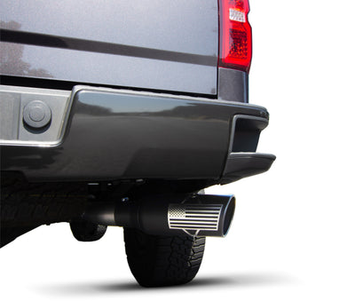 Gibson 11-18 Ram 1500 Big Horn 5.7L 3in/4in Patriot Series Cat-Back Single Exhaust - Stainless-Catback-Deviate Dezigns (DV8DZ9)