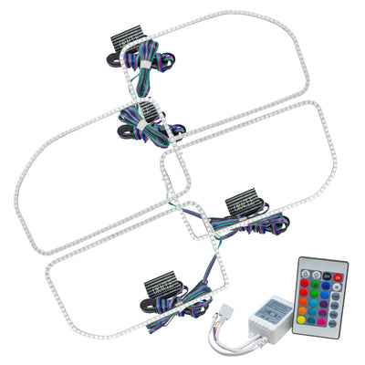 Oracle Ford F250/350 11-16 Halo Kit (Square Ring Design) - w/ Simple Controller SEE WARRANTY-Headlights-Deviate Dezigns (DV8DZ9)