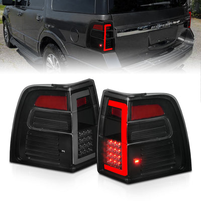 ANZO 07-17 Ford Expedition LED Taillights w/ Light Bar Black Housing Smoke Lens-Tail Lights-Deviate Dezigns (DV8DZ9)