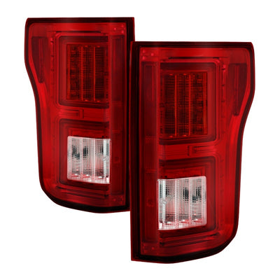 Spyder 18-19 Ford F-150 (w/o Blind Spot Sensor) LED Tail Lights - Red Clear (ALT-YD-FF15018-LED-RC)-Tail Lights-Deviate Dezigns (DV8DZ9)