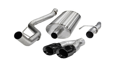 Corsa 11-13 Ford F-150 5.0L V8 Black Sport Cat-Back Exhaust-Catback-Deviate Dezigns (DV8DZ9)