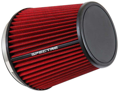 Spectre HPR Conical Air Filter 6in. Flange ID / 7.313in. Base OD / 7in. Tall - Red-Air Filters - Universal Fit-Deviate Dezigns (DV8DZ9)