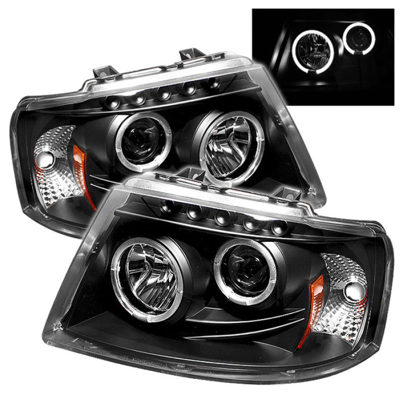 Spyder Ford Expedition 03-06 Projector Headlights LED Halo LED Blk (Not Included) PRO-YD-FE03-HL-BK-Headlights-Deviate Dezigns (DV8DZ9)
