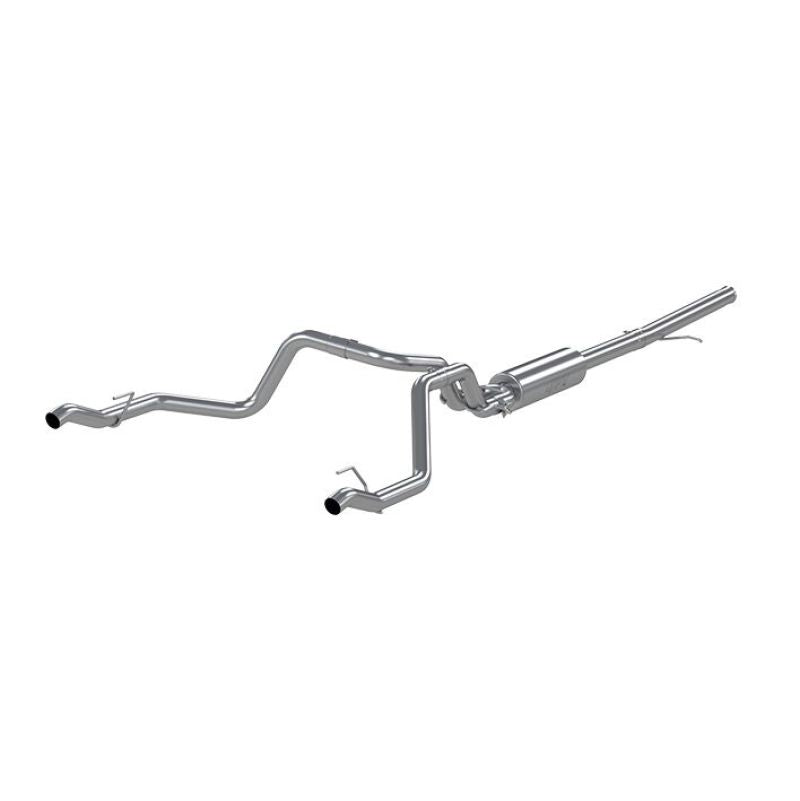 MBRP 2019 Chevrolet Silverado 1500 4.3L/5.3L 2.5in Cat Back Dual Rear Exit - Aluminized-Catback-Deviate Dezigns (DV8DZ9)