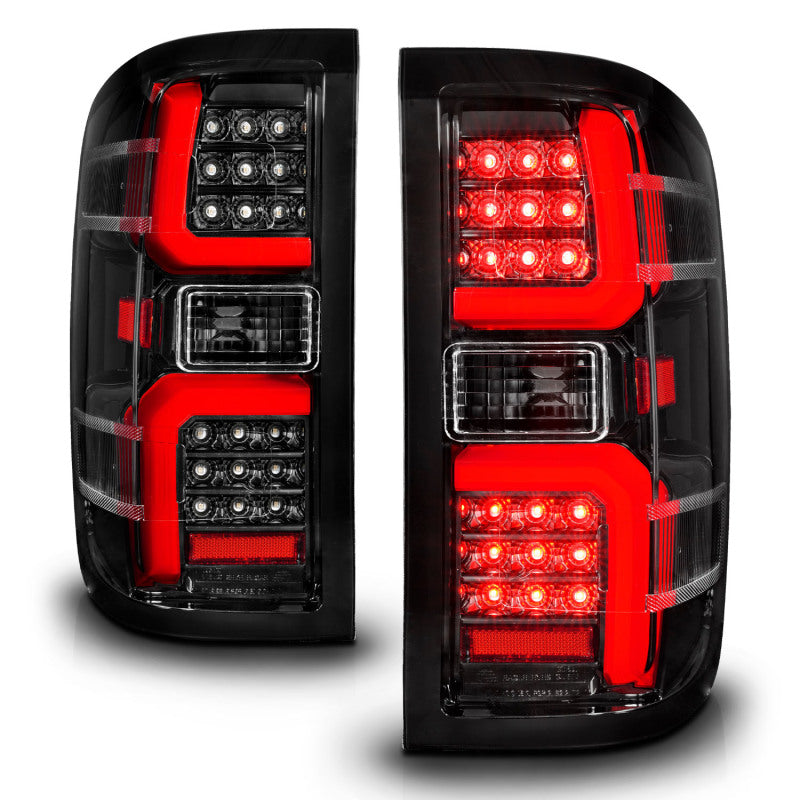 ANZO 15-19 Chevrolet Silverado 2500 HD/3500 HD LED Taillight w/ Sequential Black Housing/Clear Lens-Tail Lights-Deviate Dezigns (DV8DZ9)