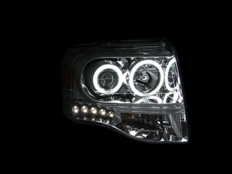 ANZO 2007-2014 Ford Expedition Projector Headlights Chrome-Headlights-Deviate Dezigns (DV8DZ9)