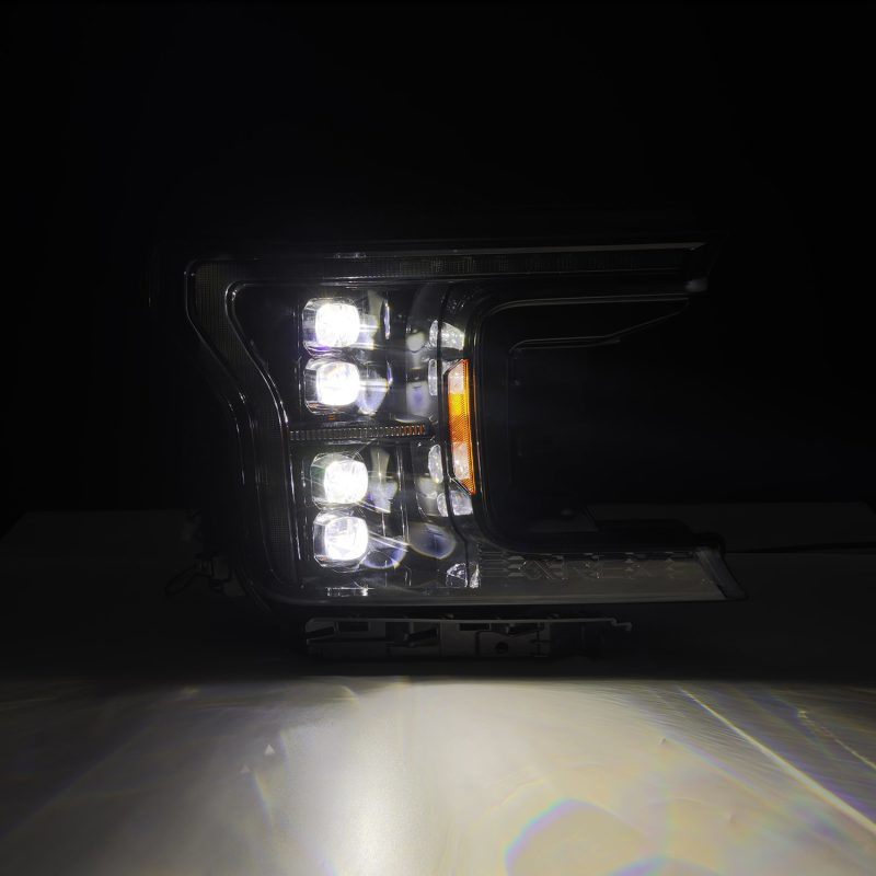 AlphaRex 18-20 Ford F-150 NOVA LED Proj Headlight Alpha Blk (14th Gen G2 Style)-Headlights-Deviate Dezigns (DV8DZ9)