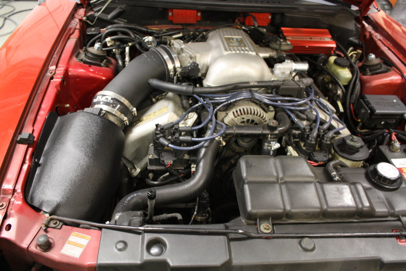 JLT 96-98 Ford Mustang SVT Cobra Black Textured Ram Air Intake Kit w/Red Filter-Short Ram Air Intakes-Deviate Dezigns (DV8DZ9)
