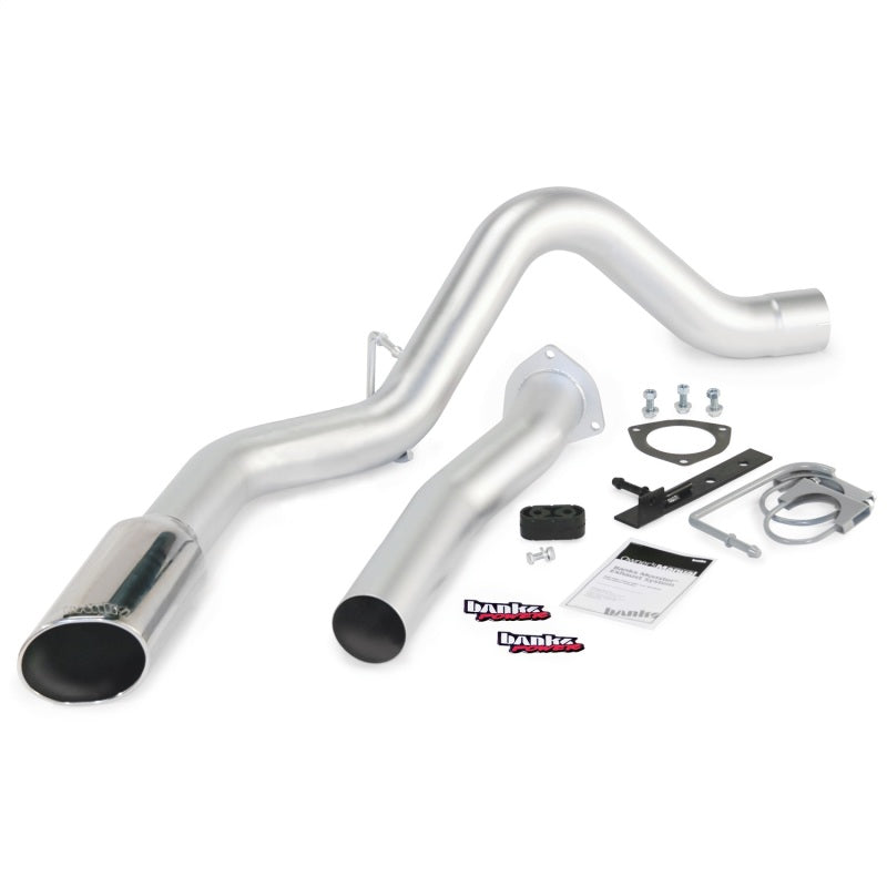 Banks Power 07-10 Chevy 6.6L LMM ECSB-CCLB Monster Exhaust System - SS Single Exhaust w/ Chrome Tip-Catback-Deviate Dezigns (DV8DZ9)