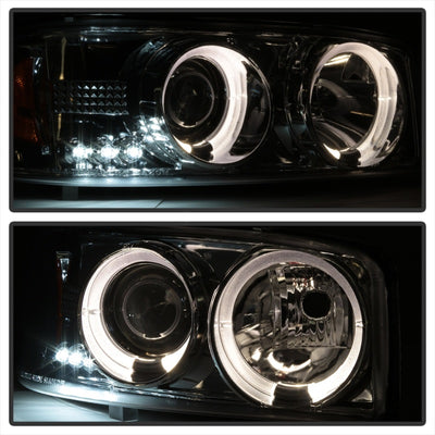 Spyder GMC Sierra 1500/2500/3500 99-06 Projector Headlights LED Halo LED Chrome PRO-YD-CDE00-HL-C-Headlights-Deviate Dezigns (DV8DZ9)