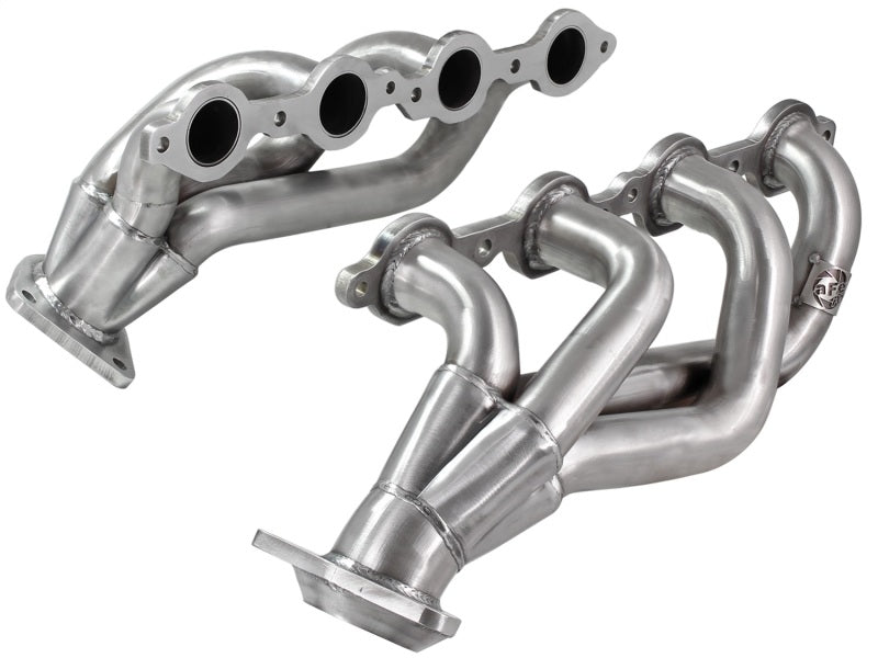 aFe Power Twisted Steel Headers 409 Stainless Steel 02-13 GM Silverado/Sierra 1500 V8 GMT800/GMT900-Headers & Manifolds-Deviate Dezigns (DV8DZ9)