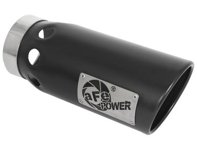 aFe Large Bore-HD 5 IN 409 SS DPF-Back Exhaust System w/Black Tip 20-21 GM Truck V8-6.6L-DPF Back-Deviate Dezigns (DV8DZ9)