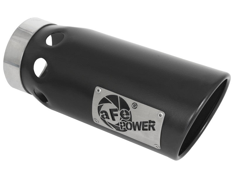 aFe Large Bore-HD 4in 409SS DPF-Back Exhaust System w/Black Tip 20 GM Diesel Trucks V8-6.6L (td) L5P-DPF Back-Deviate Dezigns (DV8DZ9)