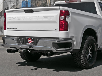 aFe Gemini XV 3in 304 SS Cat-Back Exhaust w/ Cutout 19-21 GM Silverado/Sierra 1500 V8- w/ Black Tips-Catback-Deviate Dezigns (DV8DZ9)