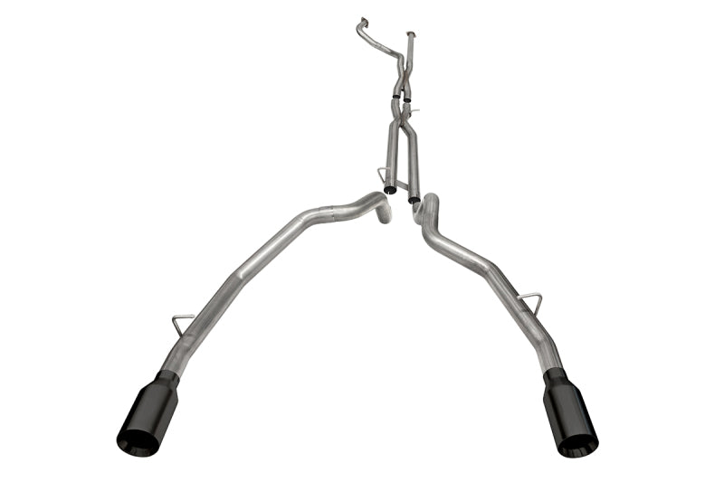 Corsa 21-22 Dodge Ram TRX Crew Cab Baja Catback Exhaust Dual Rear Black Tip-Catback-Deviate Dezigns (DV8DZ9)