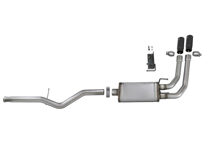 aFe Rebel Series 3in to 2.5in 409 SS Cat-Back Exhaust w/ Black Tips 09-18 GM Silverado/Sierra 5.4L-Catback-Deviate Dezigns (DV8DZ9)