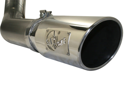 aFe MACHForce XP Exhaust Cat-Back SS-409 4in Polished Tip 11-12 Ford F-150 EcoBoost V6-3.5L (tt)-Catback-Deviate Dezigns (DV8DZ9)