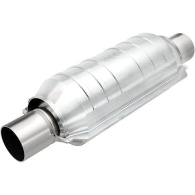 MagnaFlow Catalytic Converter 2 in Inlet 2 in Outlet 11 in Length SS-Catalytic Converter Universal-Deviate Dezigns (DV8DZ9)