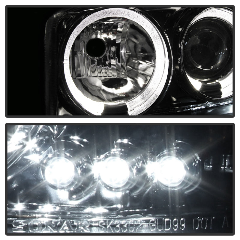 Spyder GMC Sierra 1500/2500/3500 99-06 Projector Headlights LED Halo LED Smoke PRO-YD-CDE00-HL-SMC-Headlights-Deviate Dezigns (DV8DZ9)