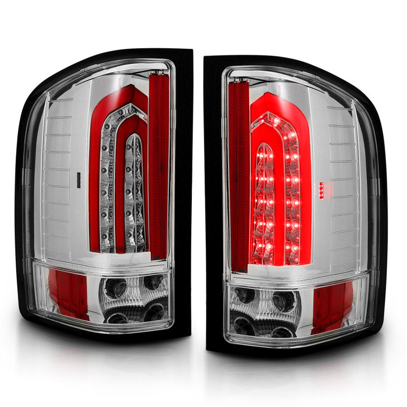 ANZO 2007-2013 Chevrolet Silverado 1500 LED Taillights Chrome-Tail Lights-Deviate Dezigns (DV8DZ9)