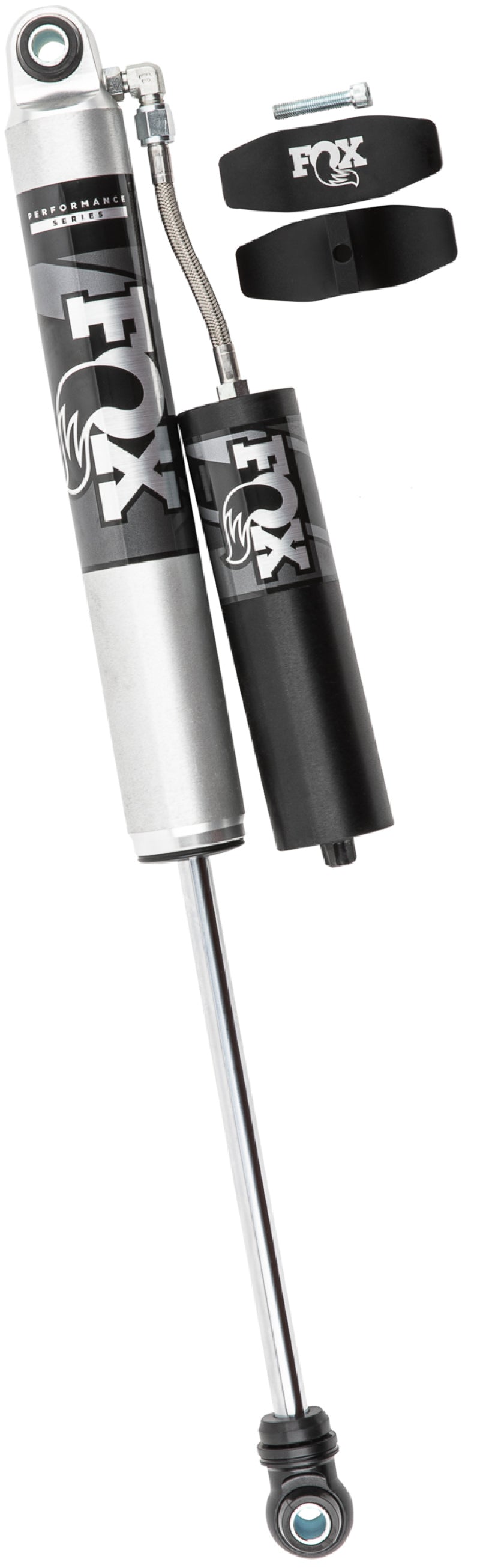 Fox 20+ GM 2500/3500 HD 2.0 Performance Series Smooth Body Reservoir Rear Shock 0-1in Lift-Shocks and Struts-Deviate Dezigns (DV8DZ9)