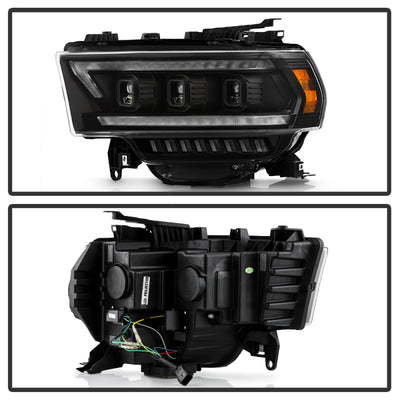 Spyder 19-22 Dodge Ram 2500/3500 (Halogen Model Only) Proj. Headlights (PRO-YD-DR19HDHALAP-SEQ-BK)-Headlights-Deviate Dezigns (DV8DZ9)