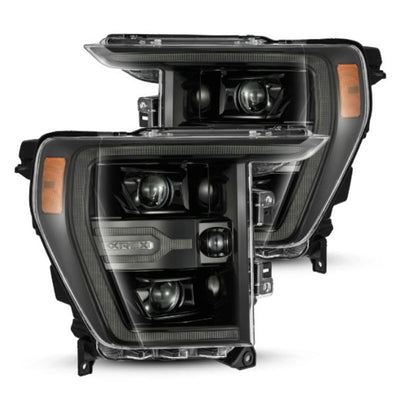 AlphaRex 21-22 Ford F150 Luxx-Series Projector Headlights Alpha-Black w/Activ Light/Seq Signal-Headlights-Deviate Dezigns (DV8DZ9)