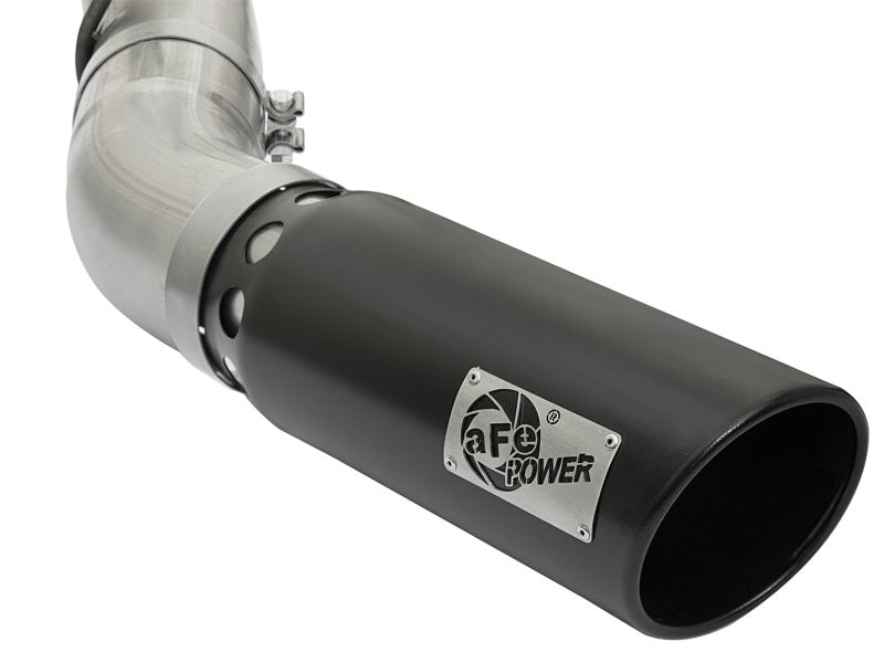 aFe LARGE BORE HD 5in 409-SS DPF-Back Exhaust w/Black Tip 2017 GM Duramax V8-6.6L (td) L5P-DPF Back-Deviate Dezigns (DV8DZ9)