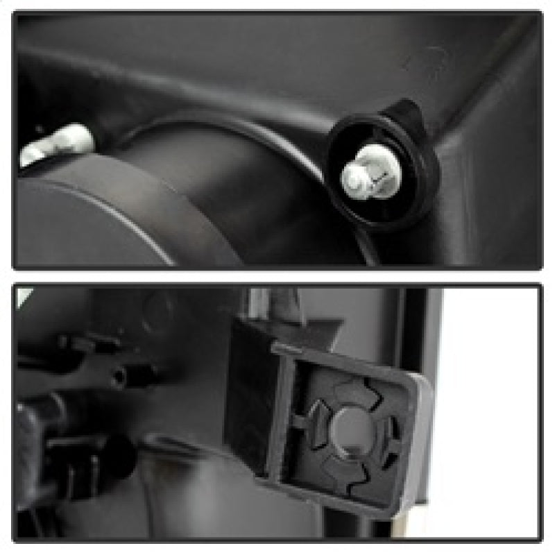 Spyder Ford F150 09-14 Projector Headlights Halogen Model- Light Bar DRL Blk PRO-YD-FF15009-LBDRL-BK-Headlights-Deviate Dezigns (DV8DZ9)