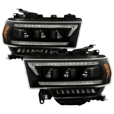 Spyder 19-22 Dodge Ram 2500/3500 (Halogen Model Only) Proj. Headlights (PRO-YD-DR19HDHALAP-SEQ-BK)-Headlights-Deviate Dezigns (DV8DZ9)