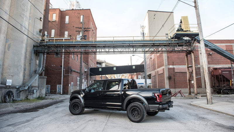 Corsa 2017 Ford F-150 Raptor 3.5L Sport Cat-Back Dual Rear Exit w/ 5in Matte Black Tip-Catback-Deviate Dezigns (DV8DZ9)