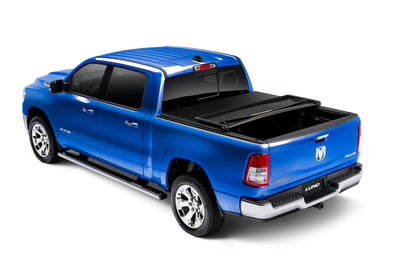 Lund 19-23 RAM 1500 (5.5ft Bed w/o RamBox Cargo Mgmt) Genesis Tri-Fold Tonneau Cover - Black-Tonneau Covers - Soft Fold-Deviate Dezigns (DV8DZ9)